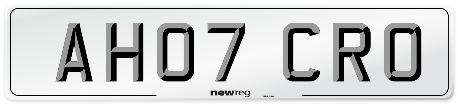 AH07 CRO Number Plate from New Reg